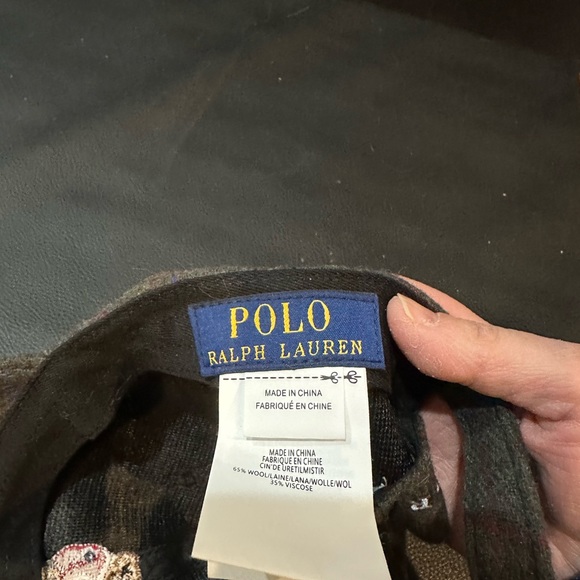 Polo Ralph Lauren Plaid Wool Cap y2k bear retro hat cap - Picture 3 of 3
